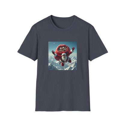 Skydiving Santa, Unisex Softstyle T-Shirt