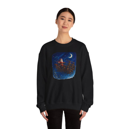 Christmas Santa Sleigh Crewneck Sweatshirt