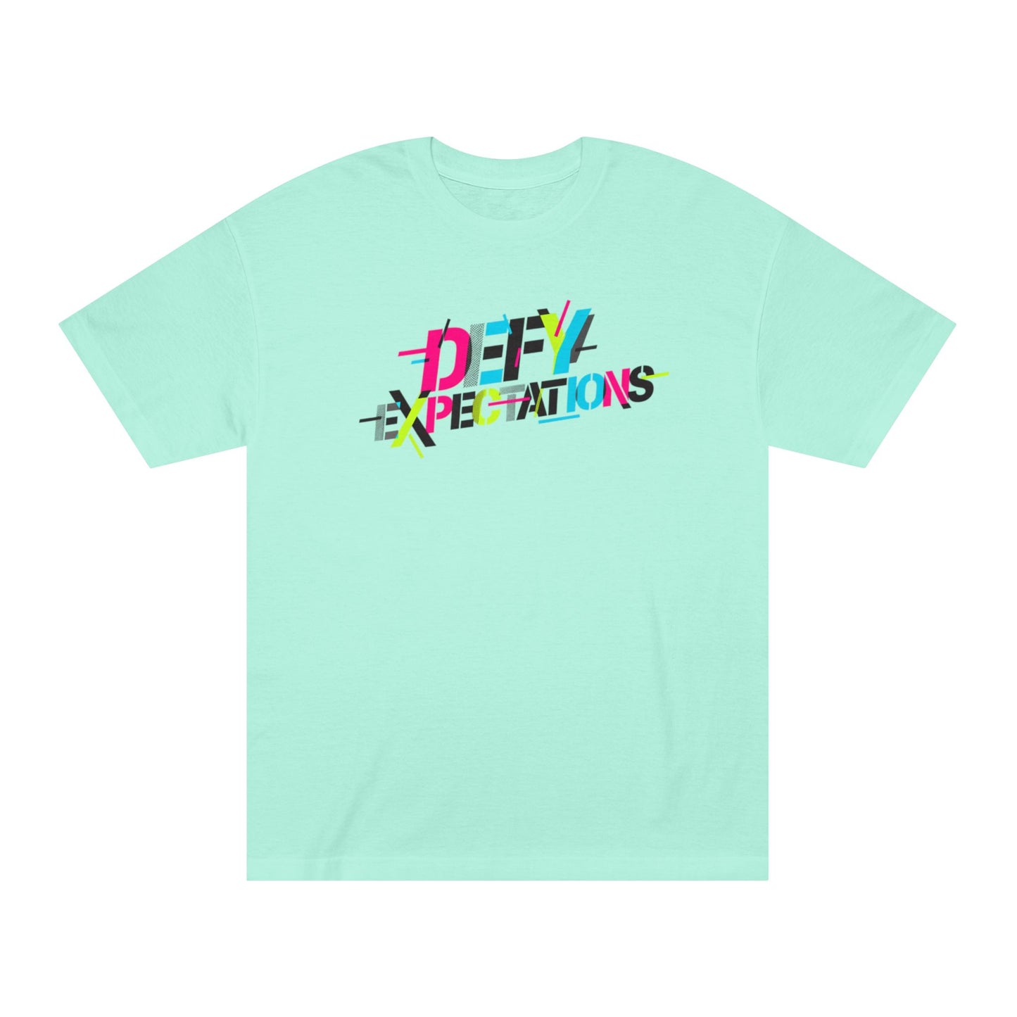 Defy Expectations Tee — Bold Retro Graphic T-Shirt
