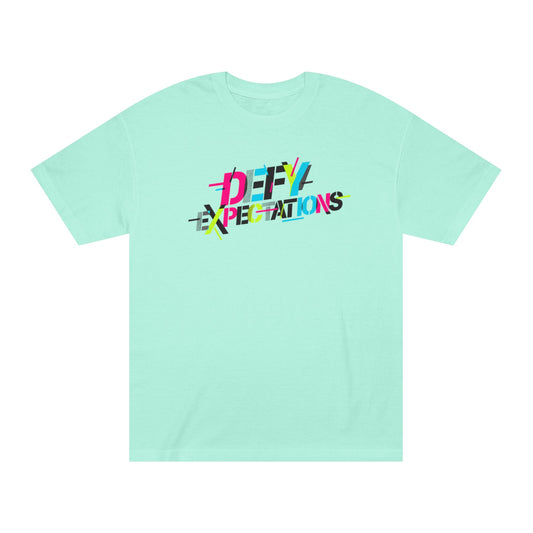 Defy Expectations Tee — Bold Retro Graphic T-Shirt