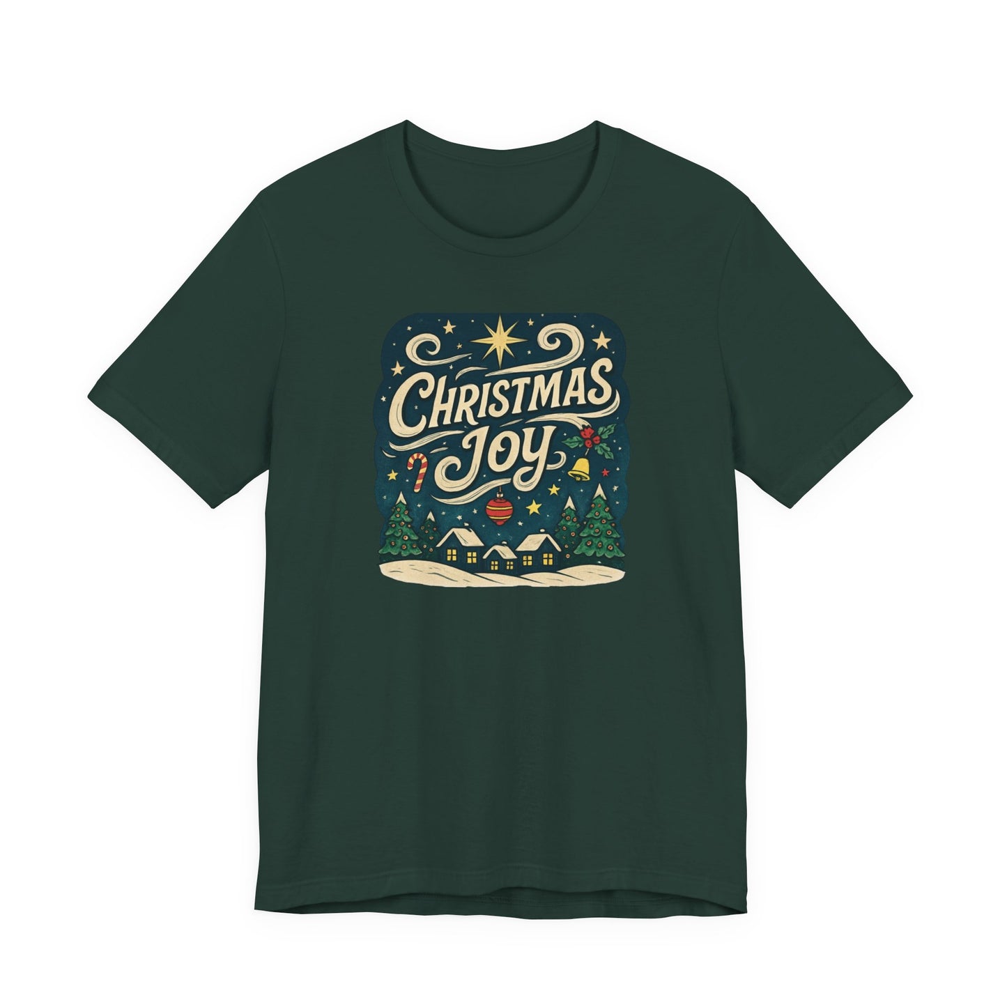 Christmas Joy Holiday T‑Shirt — Festive Winter Village Graphic Tee