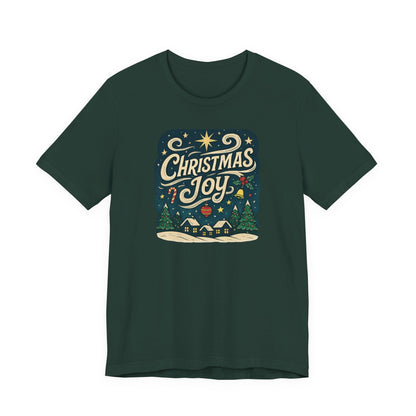 Christmas Joy Holiday T‑Shirt — Festive Winter Village Graphic Tee