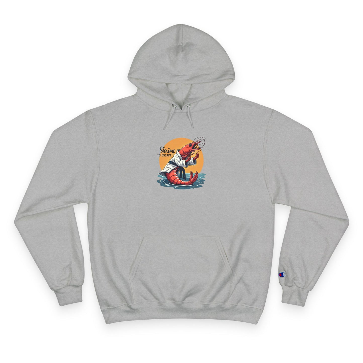Shrimp to escape, Jiu-Jitsu Champion Hoodie — Vintage Bass Tournament Sweatshirt