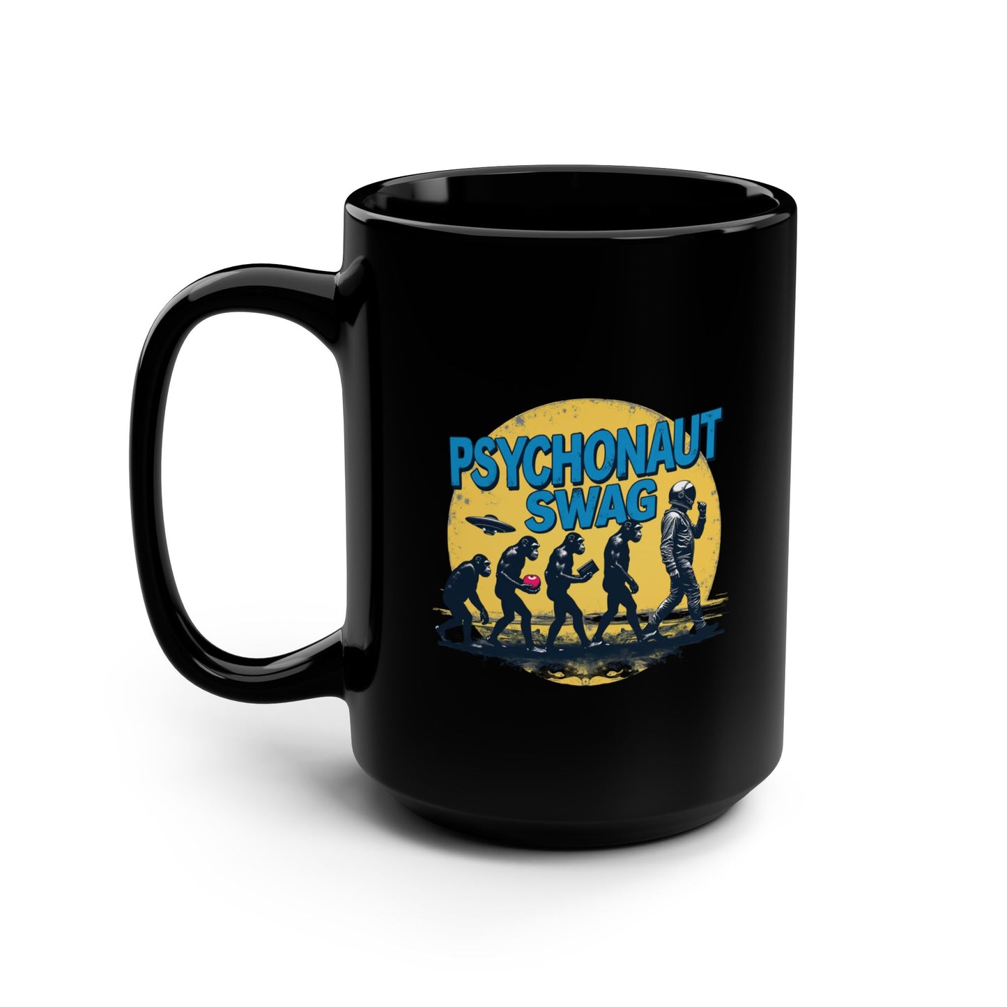Psychonaut Swag Coffee Mug, Black Mug, 15oz