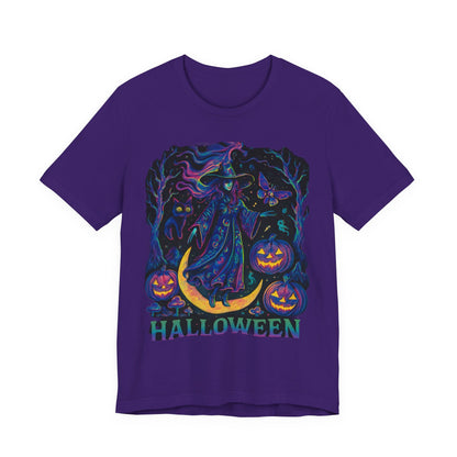 Halloween Witch Graphic Tee, Spooky T-Shirt, Unisex Short Sleeve Shirt, Halloween Costume, Pumpkin Shirt, Fall Festival Apparel