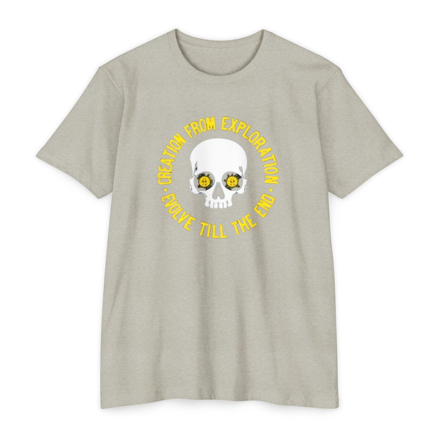 Skull Exploration T-Shirt | Unisex Tee for Adventurers, Fun Graphic Tee, Unique Gift for Explorers, Perfect for Casual Days, Evolution Theme