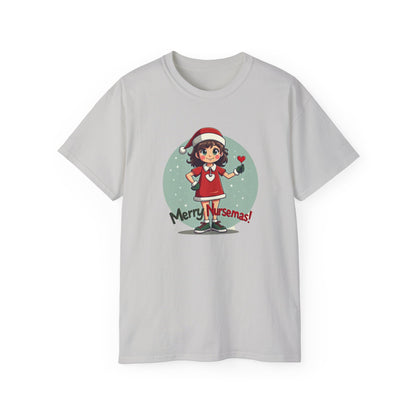 Nurse Christmas Tee — "Merry Nursemas!" Holiday Nurse T-Shirt