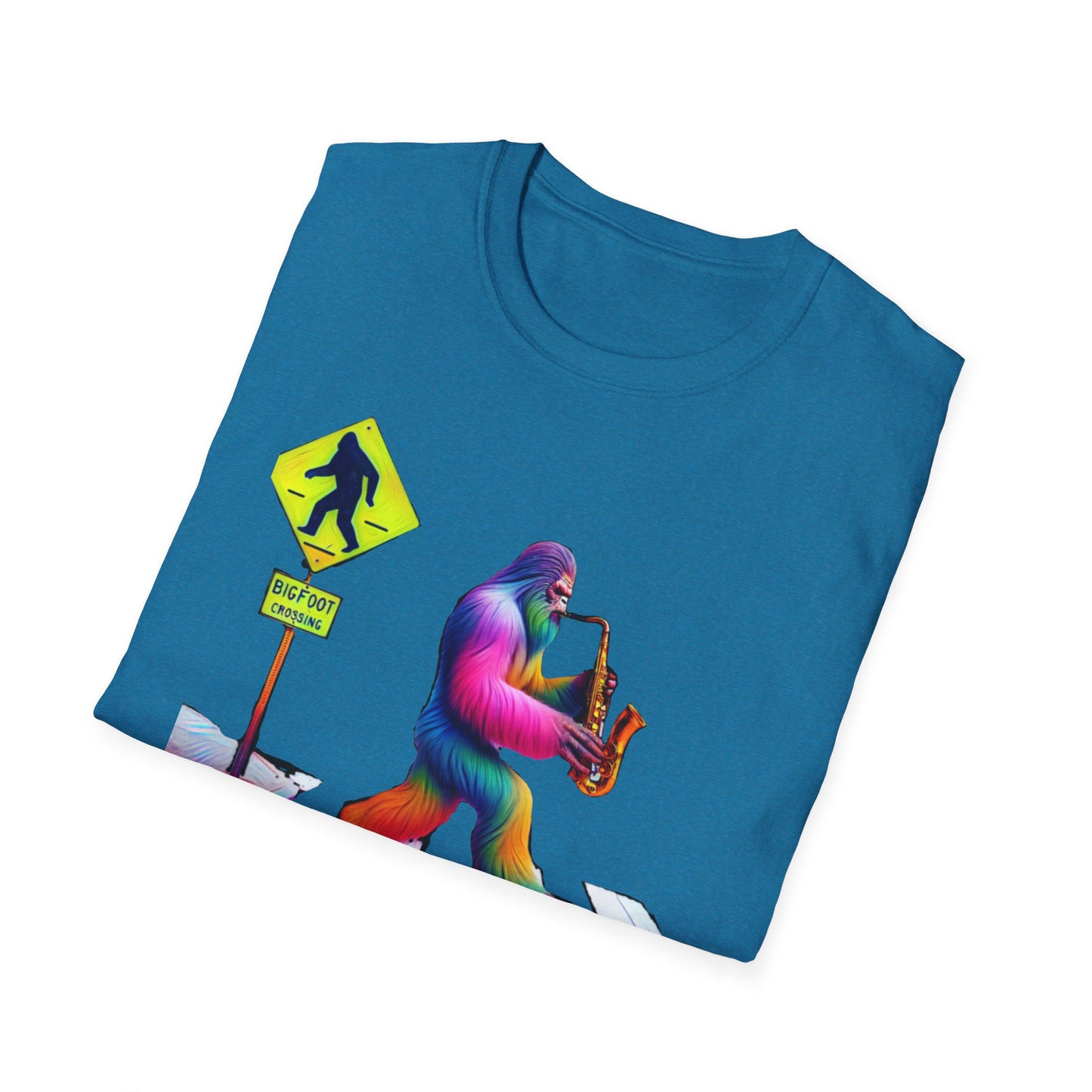 Sax-Squatch, Unisex Softstyle T-Shirt