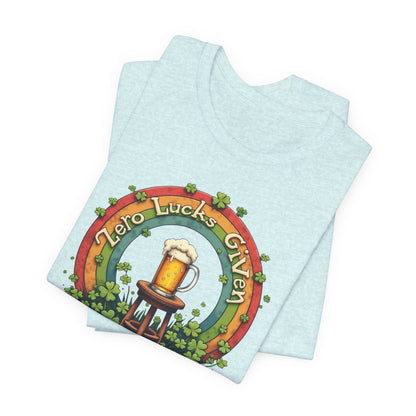 Lucky Garden Beer Tee — "Find Luck's Garden" St. Patrick's Day Shamrock T-Shirt