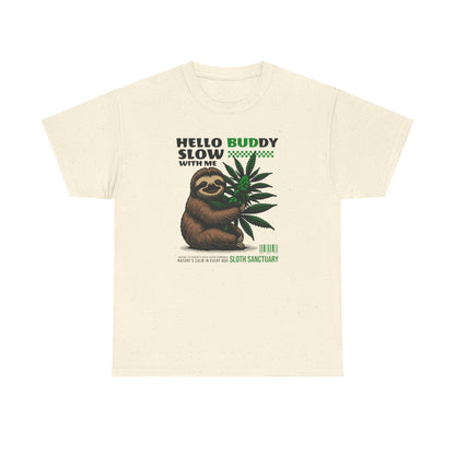 Sloth Buddy, Unisex Heavy Cotton Tee