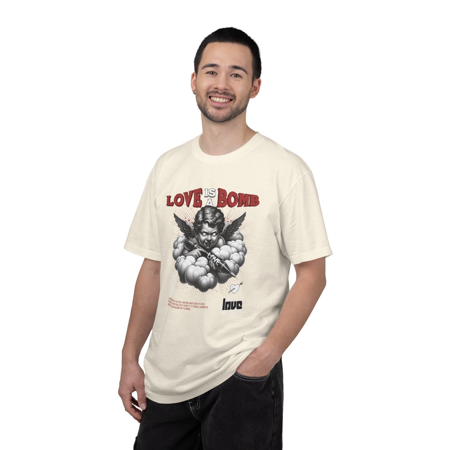Love Is a Bomb T-Shirt — Vintage Cherub Graphic Tee