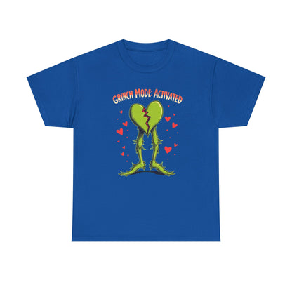 Grinchy Valentines, Unisex Heavy Cotton Tee