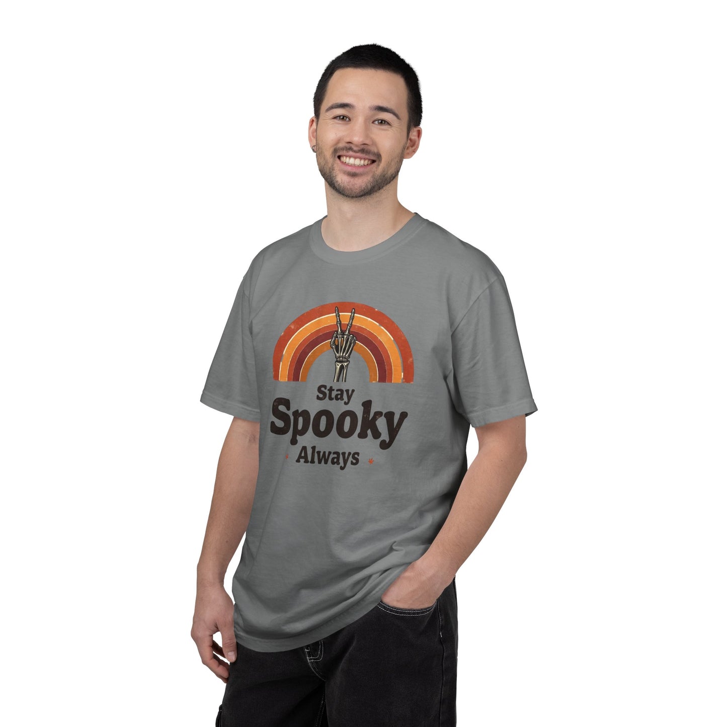 Stay Spooky Always T-Shirt — Retro Rainbow Halloween Tee