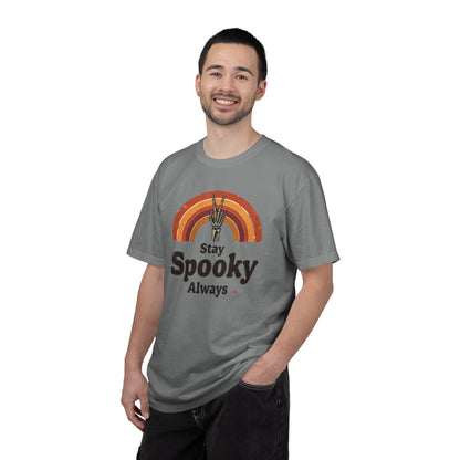 Stay Spooky Always T-Shirt — Retro Rainbow Halloween Tee