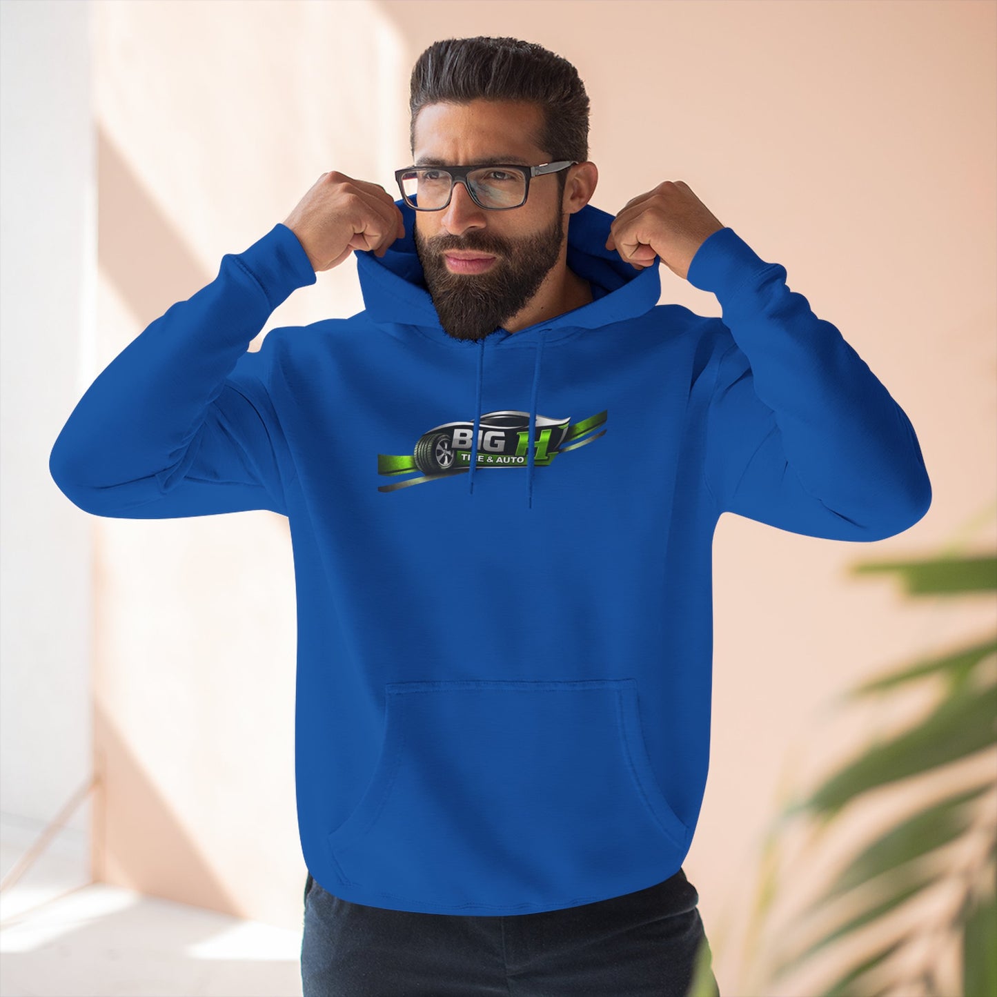 Mechanic Big H, Three-Panel Fleece Hoodie