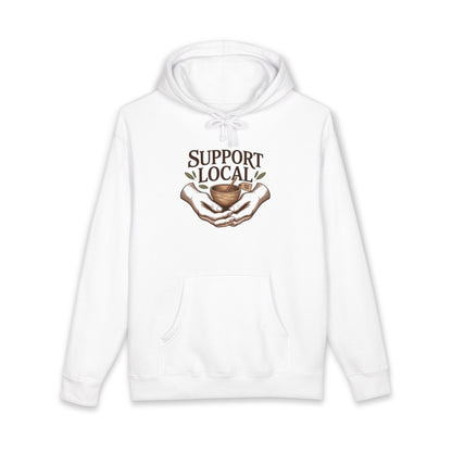 Support Local Hoodie — Vintage Hands & Heart Graphic Hooded Sweatshirt