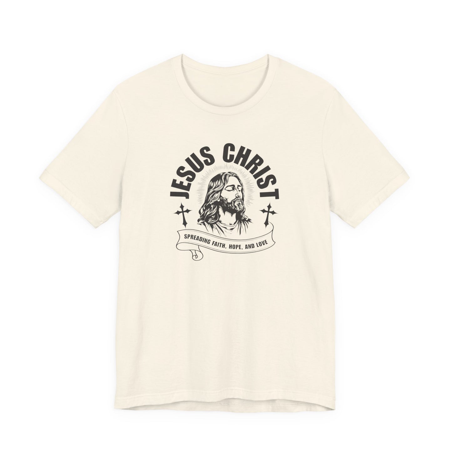 Jesus Christ T-Shirt — 'Spreading Faith, Hope, and Love' Religious Tee