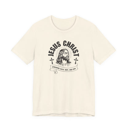 Jesus Christ T-Shirt — 'Spreading Faith, Hope, and Love' Religious Tee