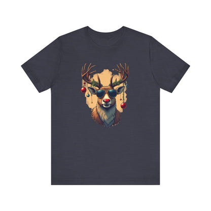 Rudolph the Party Animal, Unisex Jersey Short Sleeve Tee