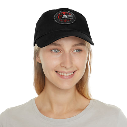 Extruder2Plate, Dad Hat with Leather Patch (Round)