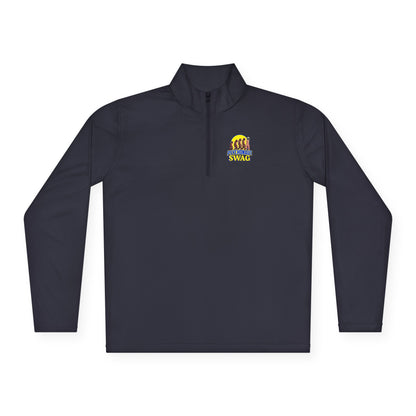 Small Biz Swag, Stylish Unisex Quarter-Zip Pullover - Trendy, Comfortable, Ideal for Outdoor Activities, Gifts, Travel, Everyday Wear