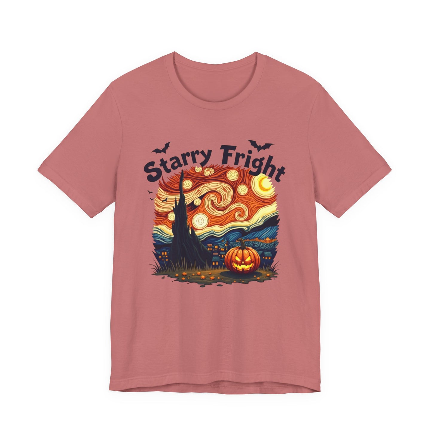 Starry Fright Halloween Tee, Unisex Ghost Graphic Shirt, Spooky Fall Fashion, Halloween Costume Tee, Pumpkin Art T-Shirt, Gift for [...]