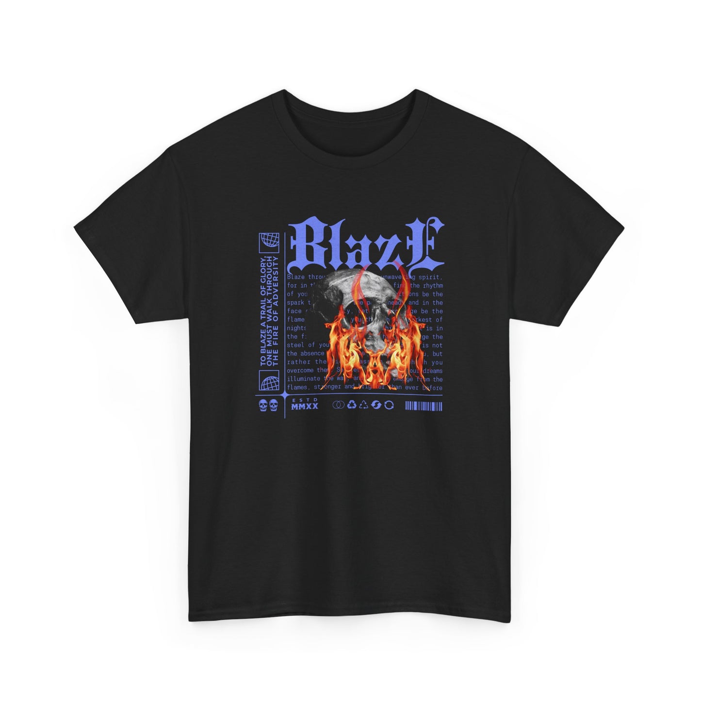 Blaze Moment Skull on Fire T-Shirt