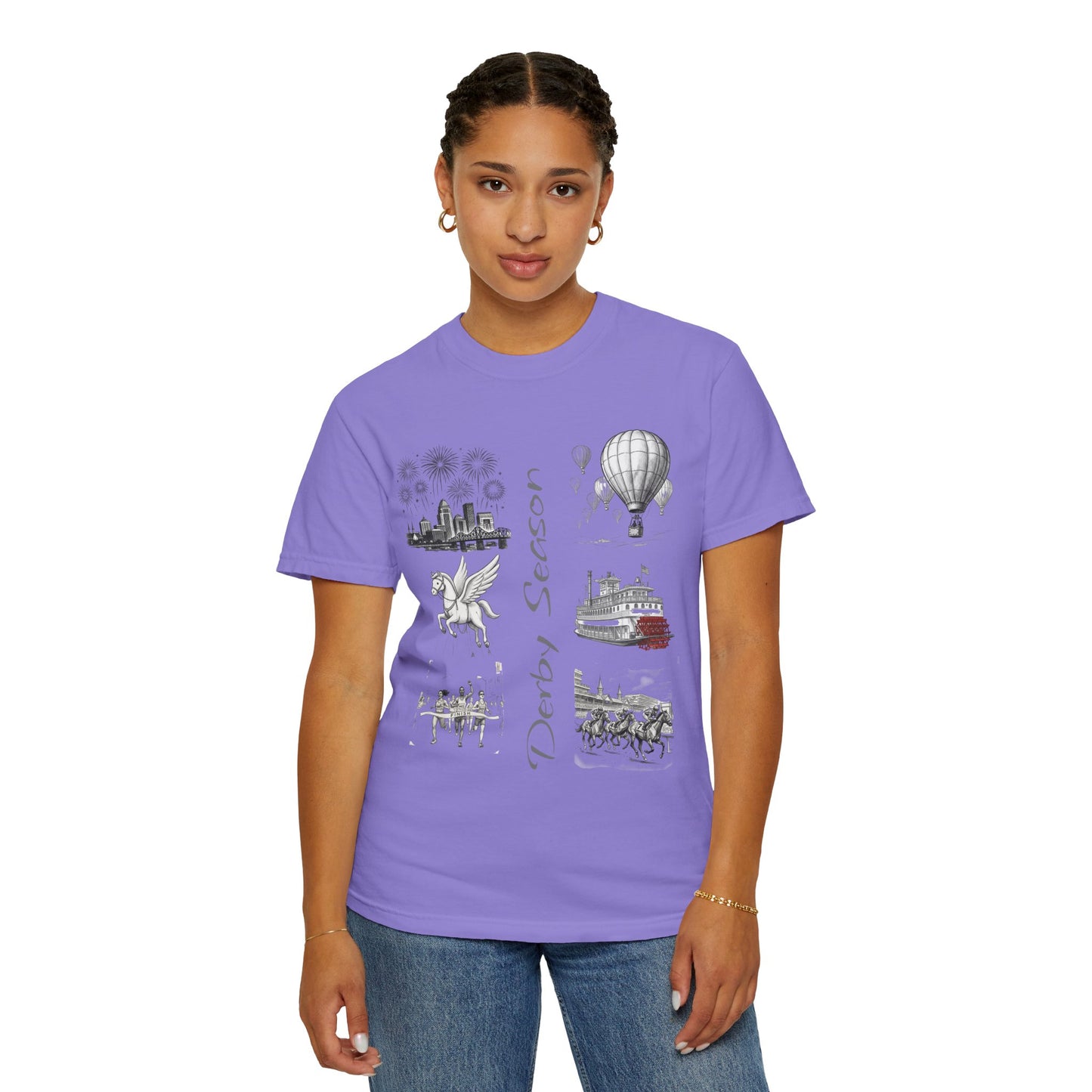 Derby Season T-Shirt — Horse Racing & Balloon Glow Festival Tee