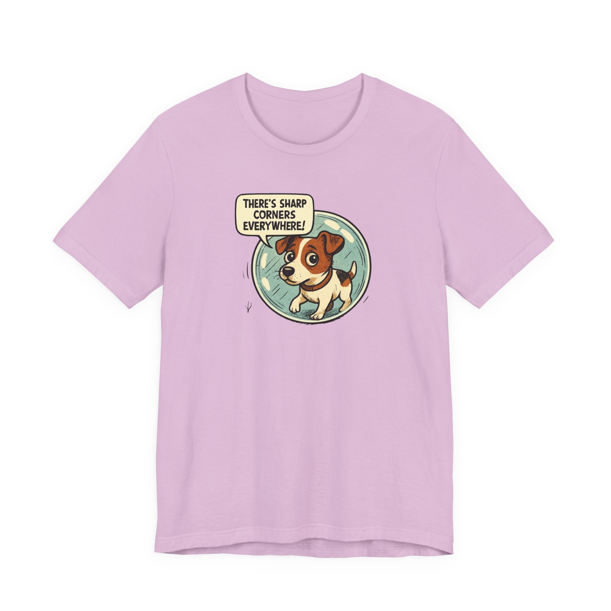 Sharp corners are everywhere, Cute Dog Graphic Tee, Dog Lover Shirt, Funny Pet Gift, Animal Lover Apparel, Unisex Casual Wear, Birthday Gift, Quirky T-Shirt - Psychonaut Swag