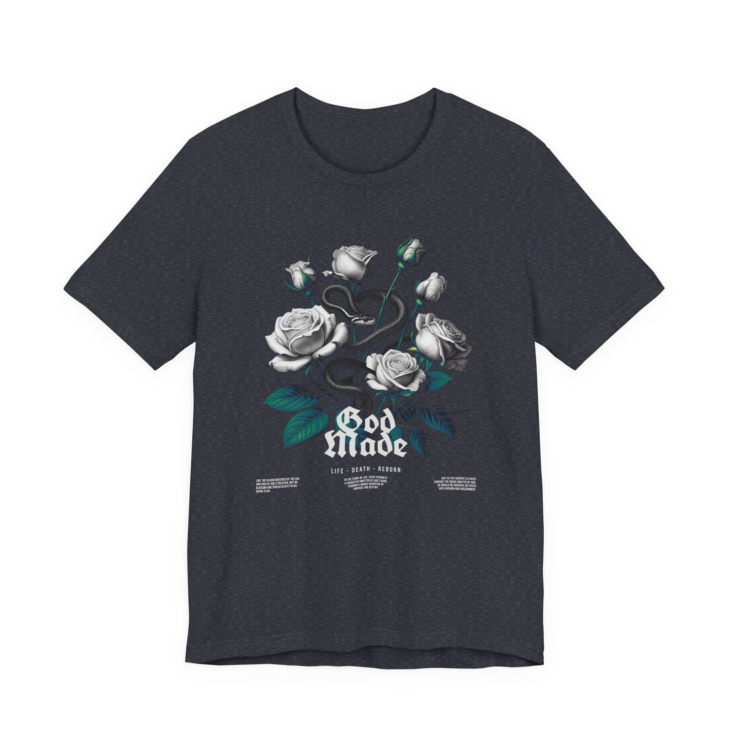 Rose and Snake Graphic Tee – Gothic Floral Vintage Shirt