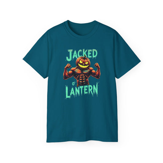 Jacked Lantern Tee | Fun Halloween T-Shirt, Pumpkin Costume Tee, Men's Halloween Shirt, Unisex Graphic Tee, Autumn Apparel