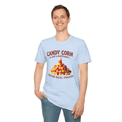 Candy Corn Is Just a Gateway T-Shirt — Funny Halloween Candy Tee