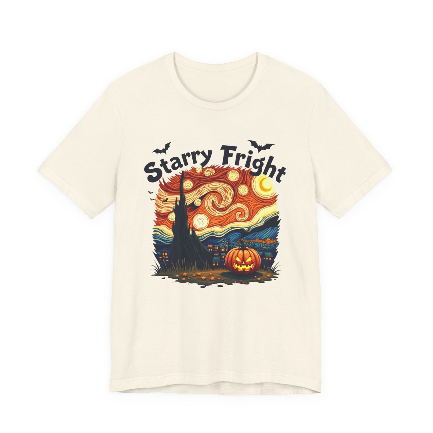 Starry Fright Halloween Tee, Unisex Ghost Graphic Shirt, Spooky Fall Fashion, Halloween Costume Tee, Pumpkin Art T-Shirt, Gift for [...]