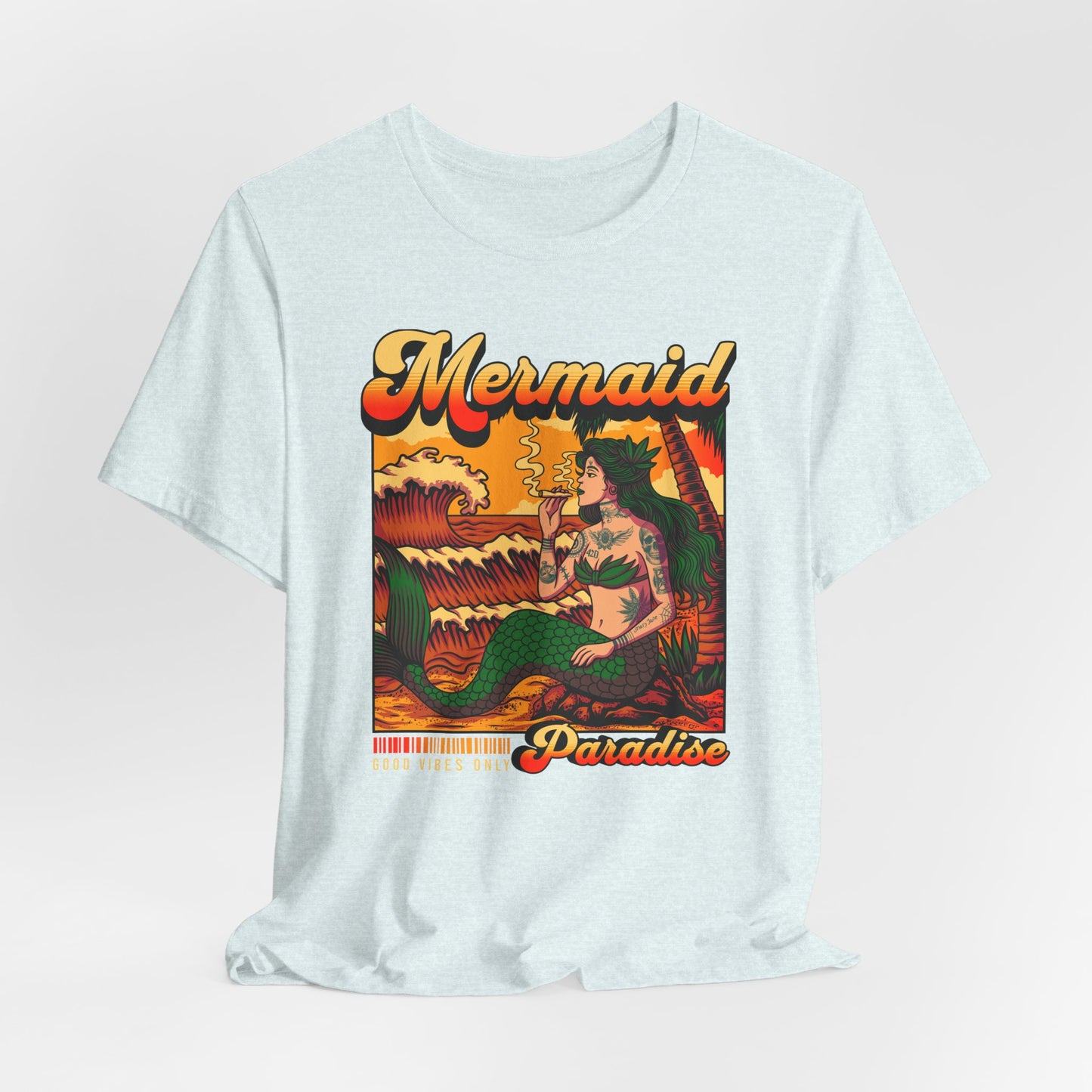 Mermaid Paradise Tee — Retro Vintage Beach Graphic T-Shirt