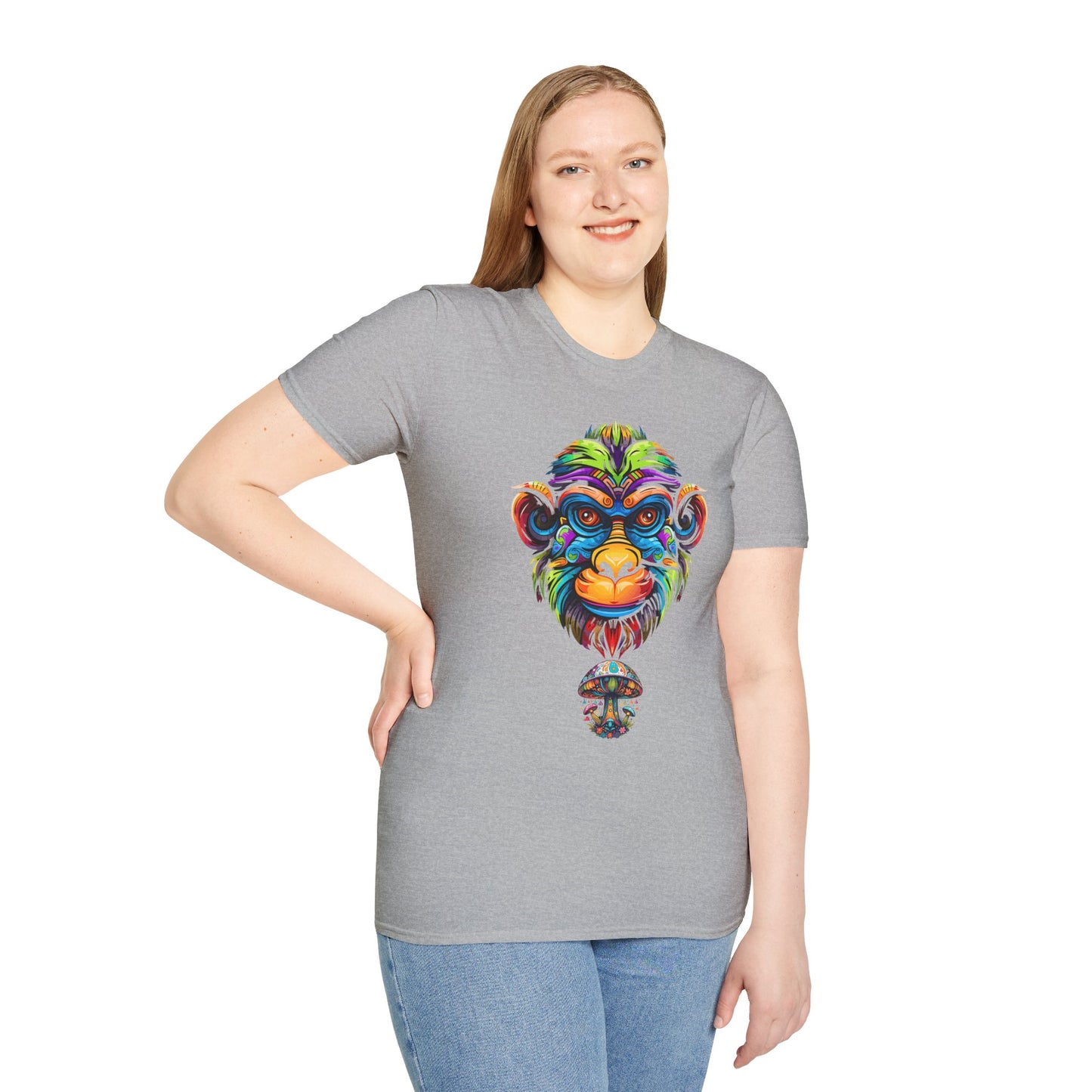 Stoned Ape, Psychedelic Unisex Softstyle T-Shirt