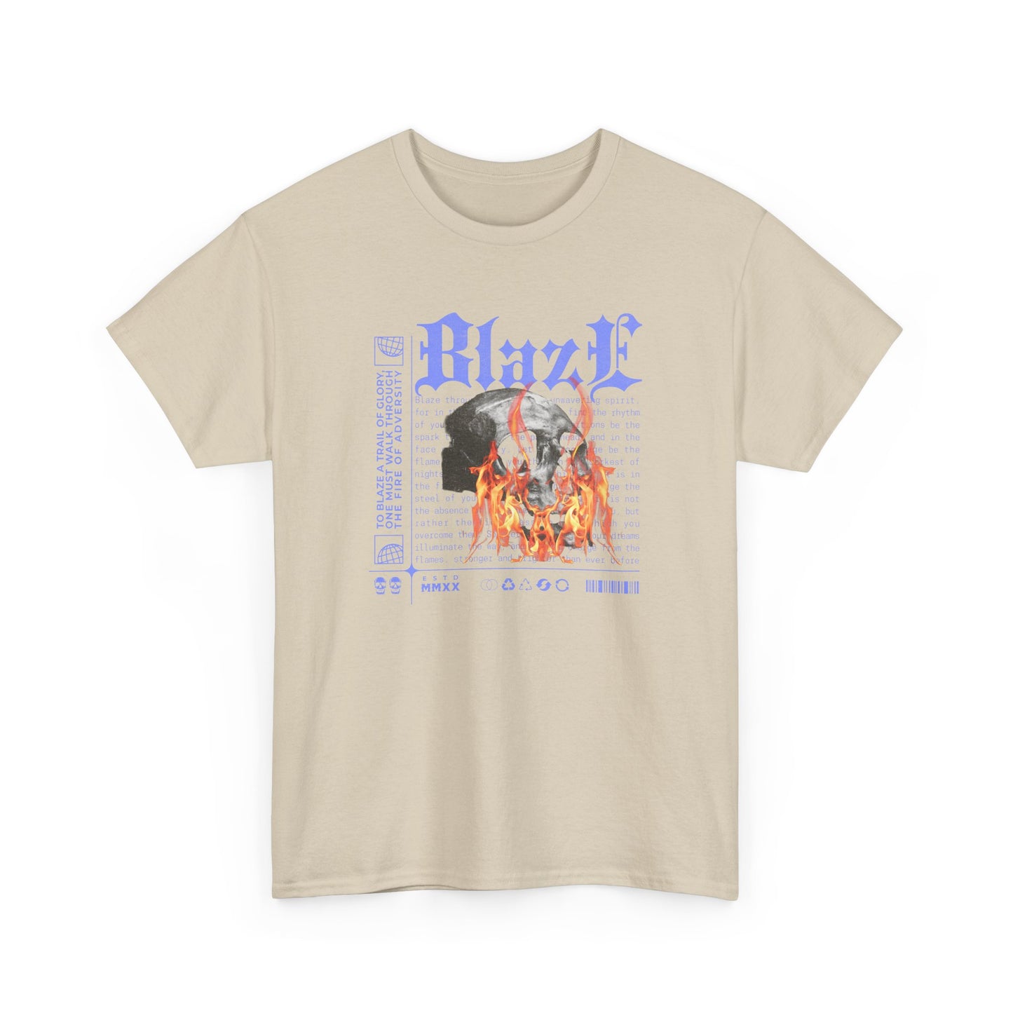 Blaze Moment Skull on Fire T-Shirt