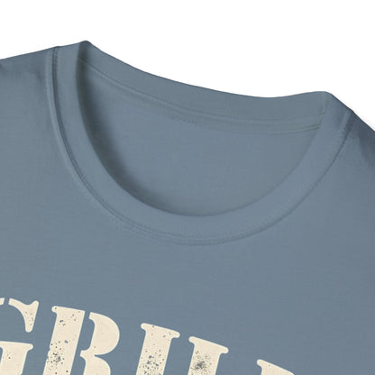 Grill Sergeant T-Shirt, Unisex Softstyle Tee, BBQ Gift, Father's Day Shirt, Grilling Apparel - Psychonaut Swag