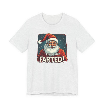 Funny Christmas T-Shirt – Vintage Santa "I Know Who Farted!" Holiday Tee