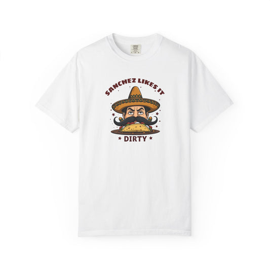 "Dirty Taco" Moustache and Sombrero Taco Graphic Tee