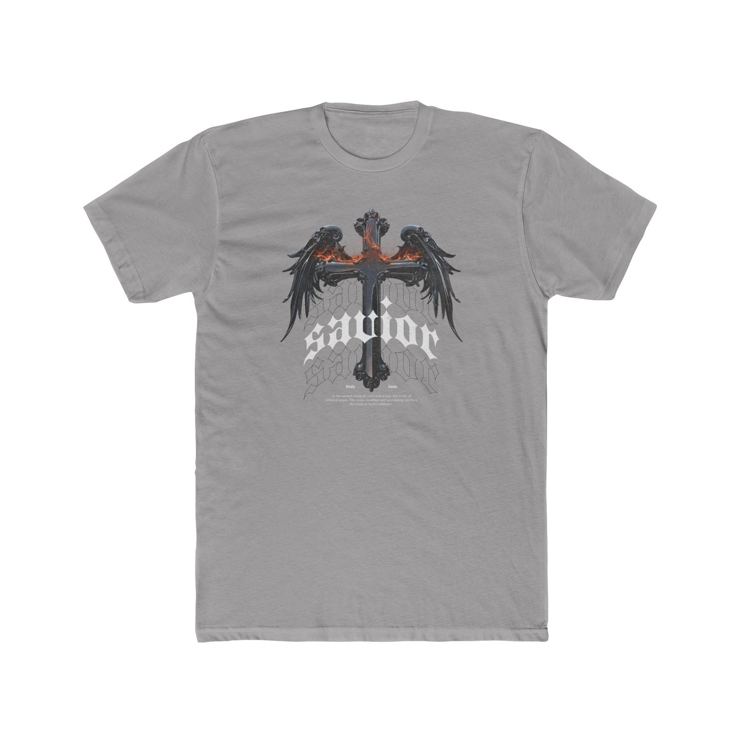 Savior Cross & Wings Graphic Tee - Gothic Christian Streetwear