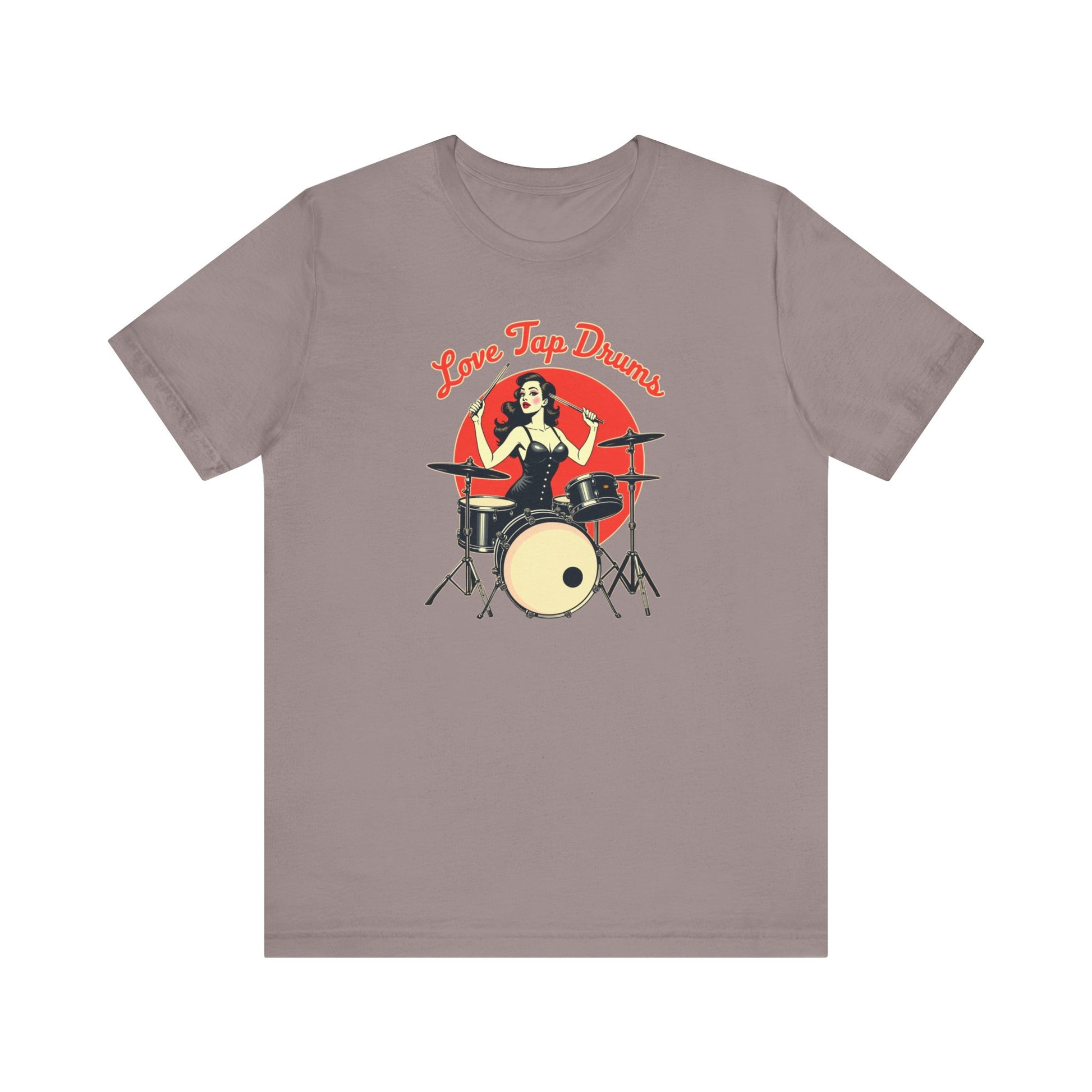 Love Tap Drums, Drummer Tee - Perfect for Music Lovers, Band Merch, Gifts for Musicians, Concerts, Casual Wear, Love Tap Drums - Psychonaut Swag