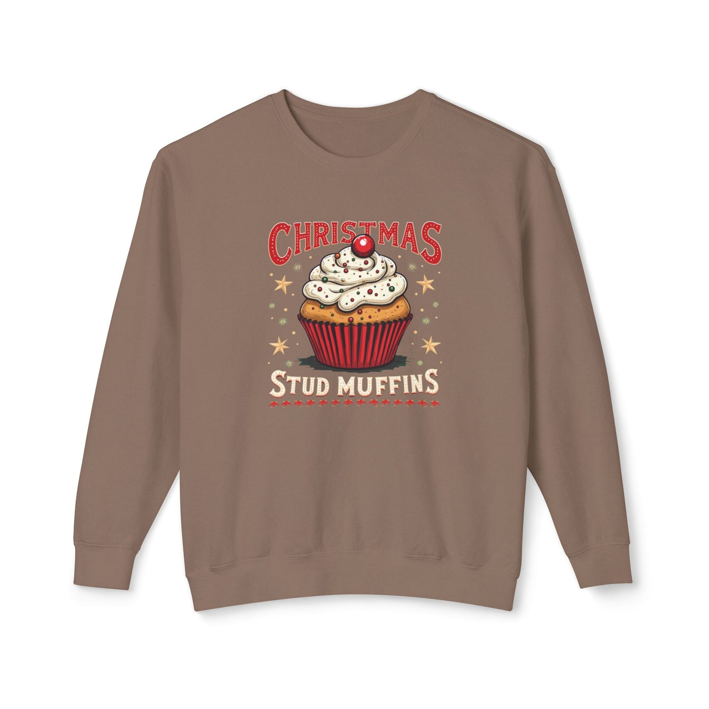 Christmas Stud Muffins, Unisex Lightweight Crewneck Sweatshirt