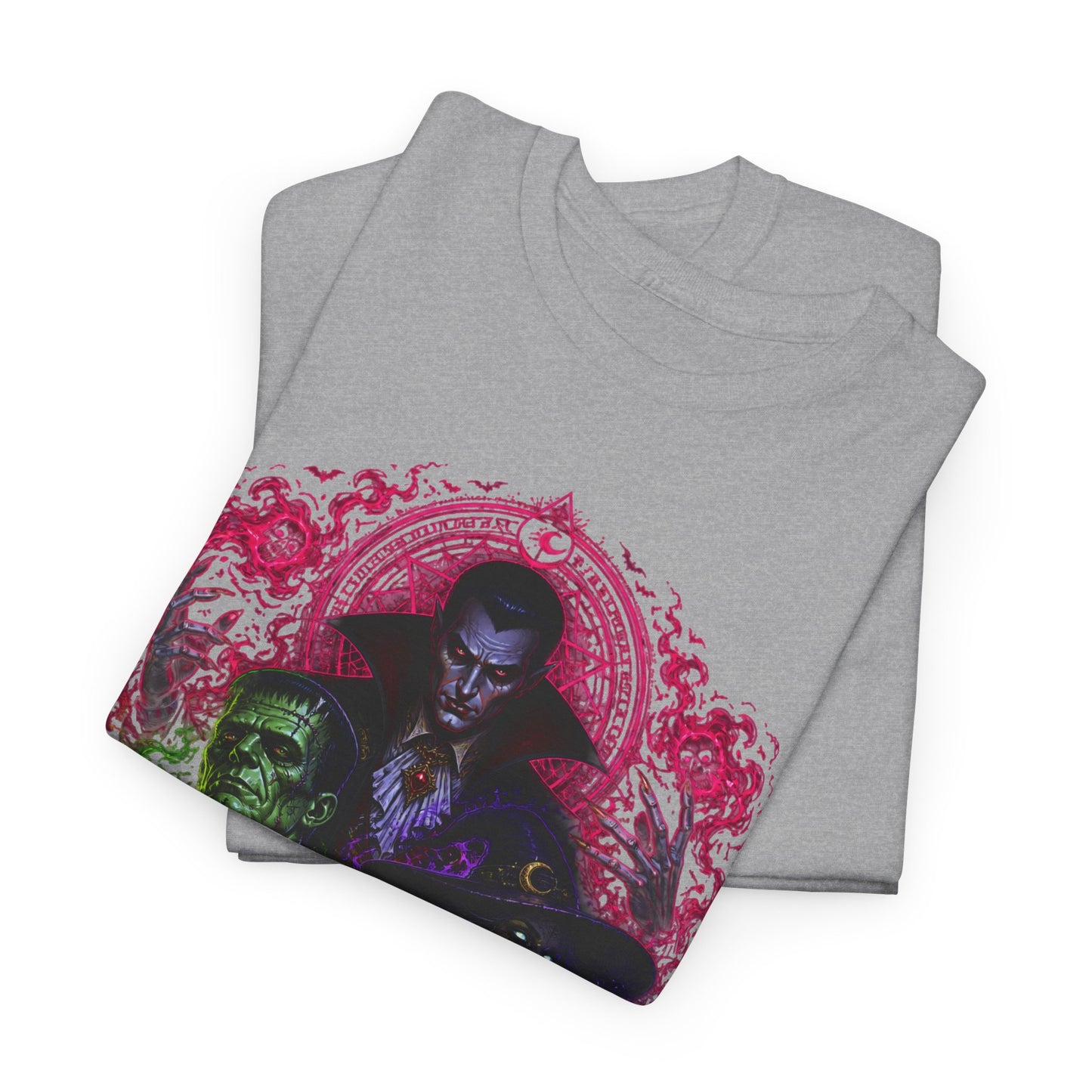 Mystic Vampire Trio T-Shirt — Gothic Rainbow Horror Art Tee