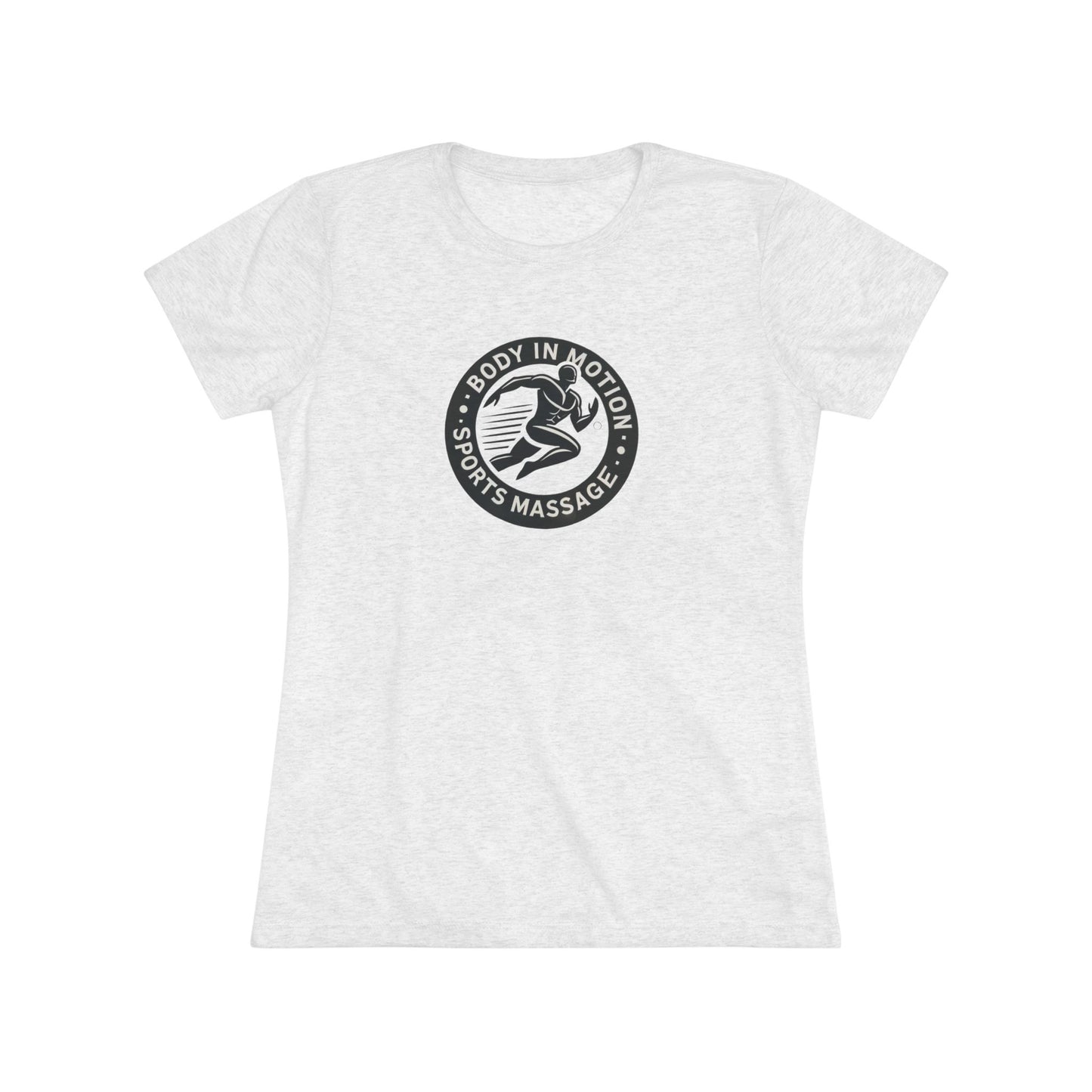 Sports Massage, Women’s Triblend Tee — "Body in Motion Sports Massage" Logo Shirt