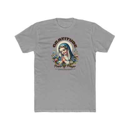 Gratitude Prayer Tee — Vintage Madonna Floral Cotton Shirt