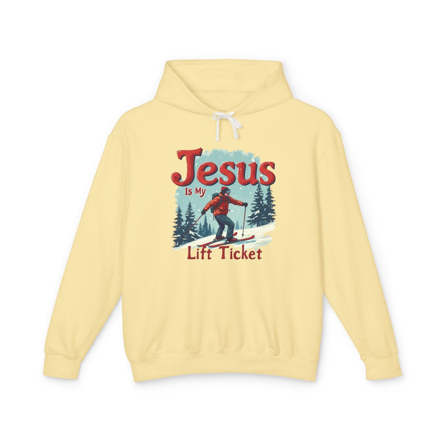 Jesus Is My Lift Ticket Hoodie — Christian Skiing Pullover