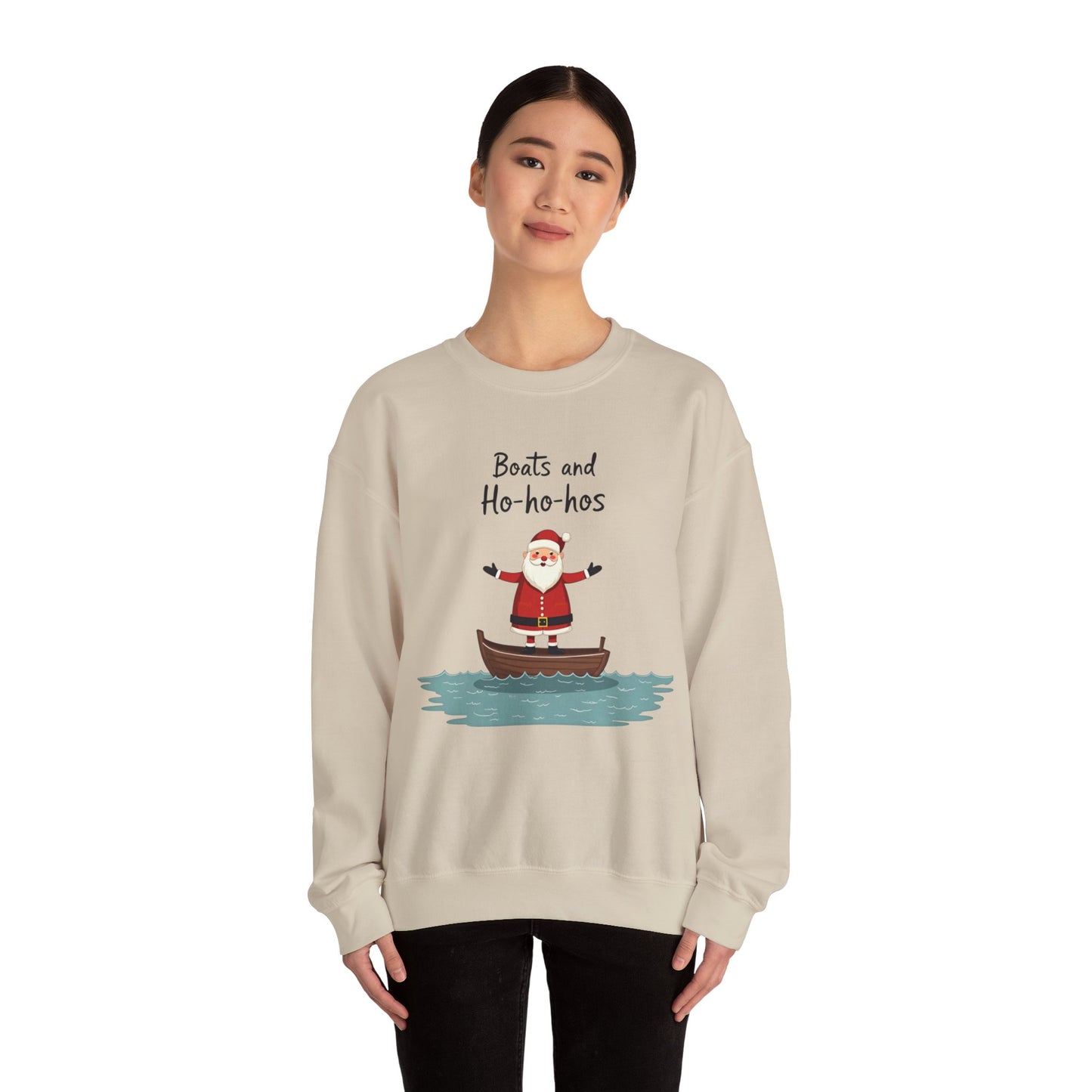Santa Boats and Ho Ho his, Unisex Heavy Blend™ Crewneck Sweatshirt