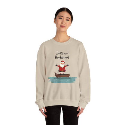 Santa Boats and Ho Ho his, Unisex Heavy Blend™ Crewneck Sweatshirt