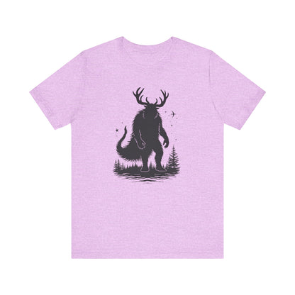 Krampus Squatch T-Shirt — Deer-Antlered Sasquatch Graphic Tee