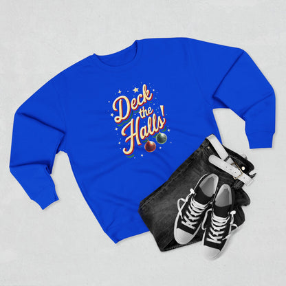Deck the Halls Sweatshirt — Retro Christmas Ornament Holiday Crewneck
